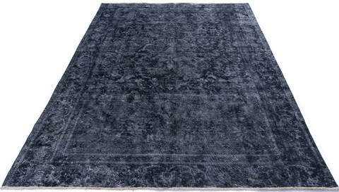 Overdyed Black Hand Knotted 80 X 103 Area Rug 700-145011 Image 1