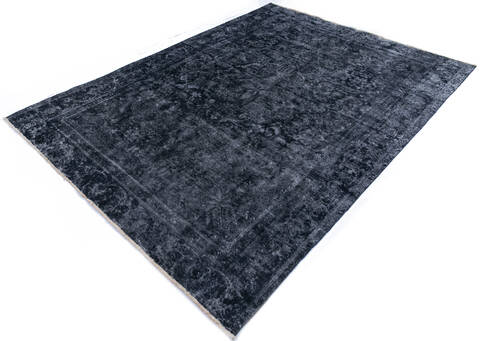 Overdyed Black Hand Knotted 80 X 103 Area Rug 700-145011 Image 2