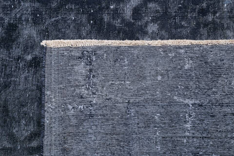 Overdyed Black Hand Knotted 80 X 103 Area Rug 700-145011 Image 6