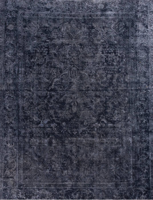 Overdyed Black Hand Knotted 80 X 103 Area Rug 700-145011 Image 0