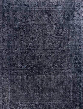 Overdyed Black Hand Knotted 8'0" X 10'3"  Area Rug 700-145011