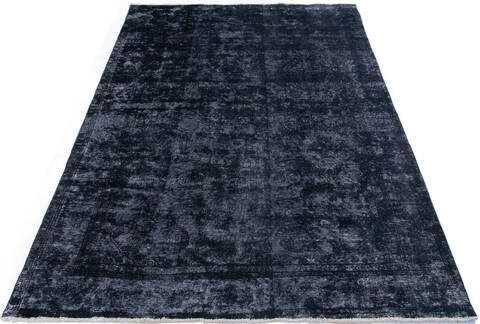 Overdyed Black Hand Knotted 66 X 93 Area Rug 700-145012 Image 1