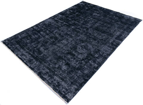 Overdyed Black Hand Knotted 66 X 93 Area Rug 700-145012 Image 2
