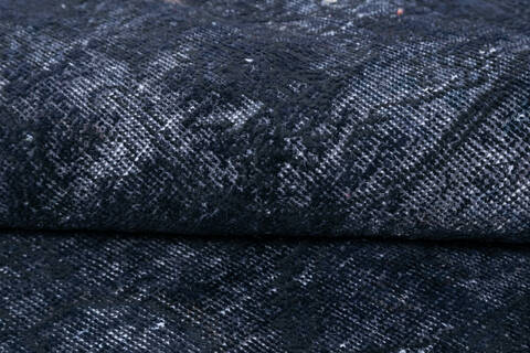 Overdyed Black Hand Knotted 66 X 93 Area Rug 700-145012 Image 4