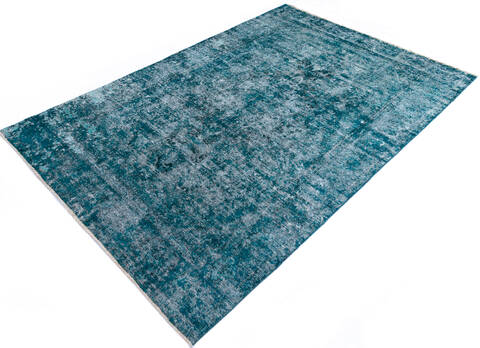 Overdyed Green Hand Knotted 65 X 97 Area Rug 700-145016 Image 2