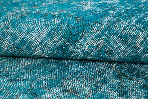 Overdyed Green Hand Knotted 65 X 97 Area Rug 700-145016 Image 6