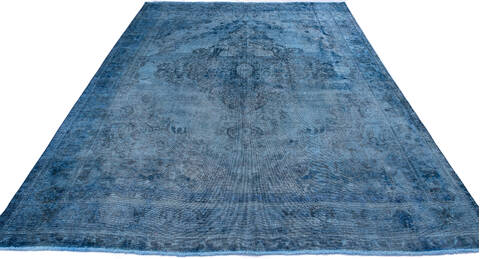 Overdyed Green Hand Knotted 93 X 126 Area Rug 700-145017 Image 1