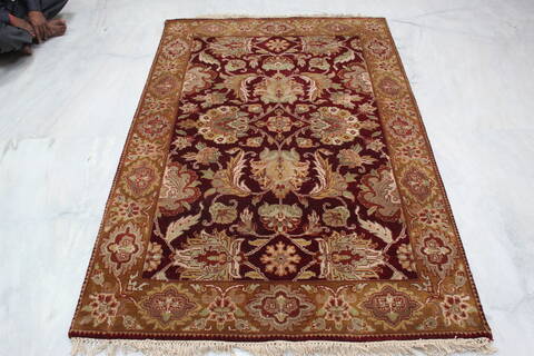 Jaipur Red Hand Knotted 42 X 62 Area Rug 905-145019 Image 4