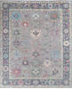 Oushak Grey Hand Knotted 96 X 116  Area Rug 700-145023 Thumb 0
