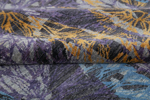 Modern Multicolor Hand Knotted 68 X 99  Area Rug 700-145025 Image 5