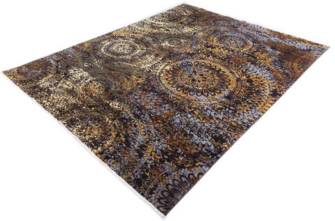 Modern Brown Hand Knotted 80 X 910 Area Rug 700-145026 Image 2