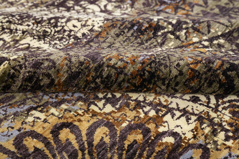 Modern Brown Hand Knotted 80 X 910 Area Rug 700-145026 Image 6