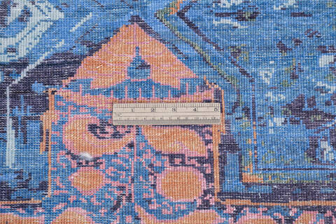 Modern Blue Hand Knotted 91 X 120 Area Rug 700-145027 Image 7