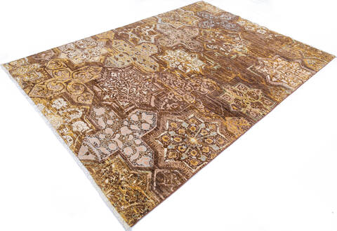 Chobi Brown Hand Knotted 59 X 79 Area Rug 700-145030 Image 2