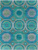 Chobi Green Hand Knotted 82 X 101  Area Rug 700-145033 Thumb 0