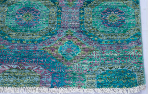 Chobi Green Hand Knotted 29 X 40 Area Rug 700-145035 Image 4