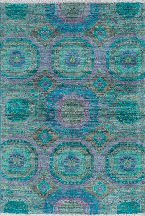 Chobi Green Hand Knotted 29 X 40 Area Rug 700-145035 Image 0