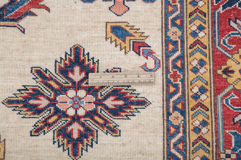 Kazak Beige Hand Knotted 69 X 97 Area Rug 700-145039 Image 6
