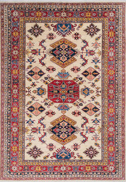 Kazak Beige Hand Knotted 6'9" X 9'7"  Area Rug 700-145039