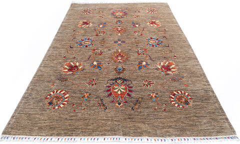 Chobi Brown Hand Knotted 58 X 81 Area Rug 700-145045 Image 1
