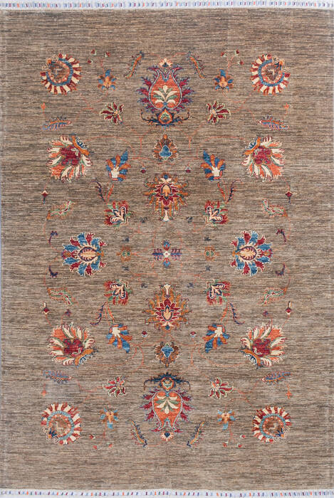 Chobi Brown Hand Knotted 58 X 81 Area Rug 700-145045 Image 0