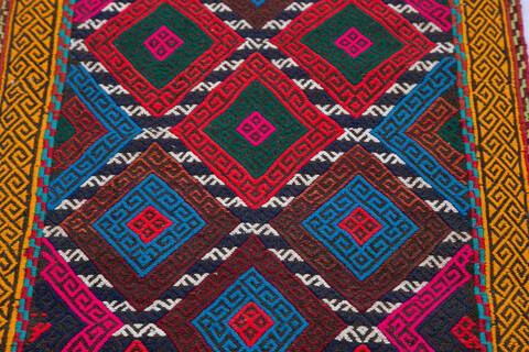 Kilim Multicolor Runner Hand Knotted 22 X 97 Area Rug 700-145046 Image 2