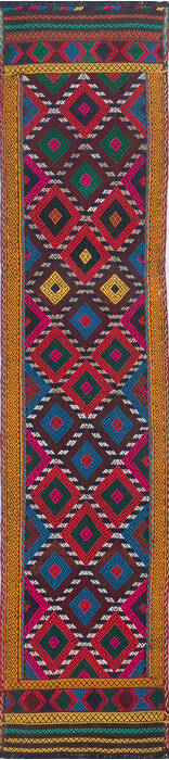Kilim Multicolor Runner Hand Knotted 22 X 97 Area Rug 700-145046 Image 0