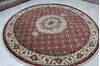 Mahi Red Round Hand Knotted 82 X 82  Area Rug 905-145049 Thumb 6