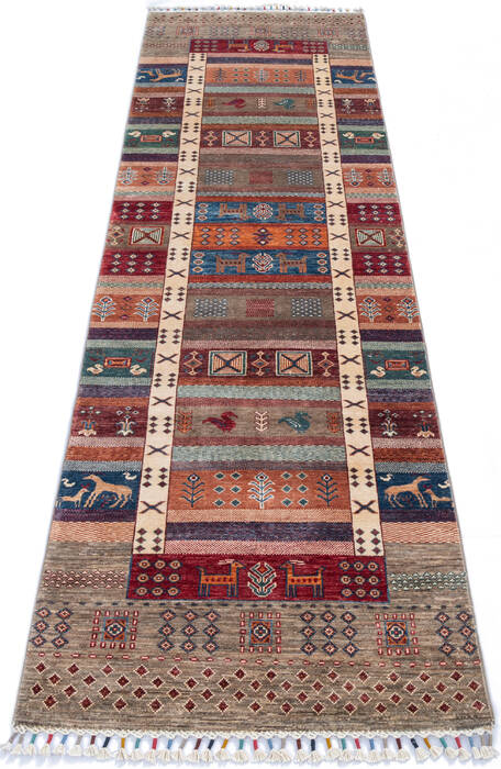 Chobi Brown Runner Hand Knotted 211 X 93 Area Rug 700-145053 Image 1
