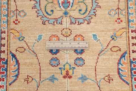 Chobi Beige Runner Hand Knotted 21 X 62 Area Rug 700-145060 Image 6