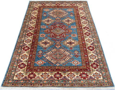 Kazak Blue Hand Knotted 41 X 510 Area Rug 700-145061 Image 1
