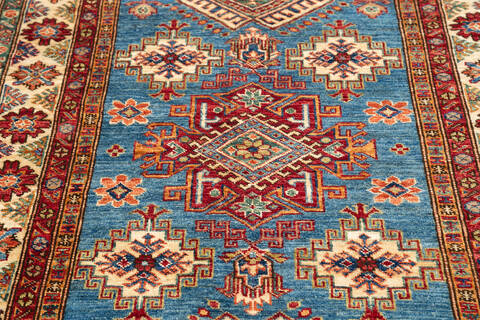Kazak Blue Hand Knotted 41 X 510 Area Rug 700-145061 Image 3