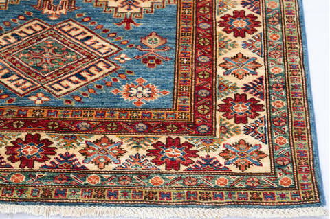 Kazak Blue Hand Knotted 41 X 510 Area Rug 700-145061 Image 4