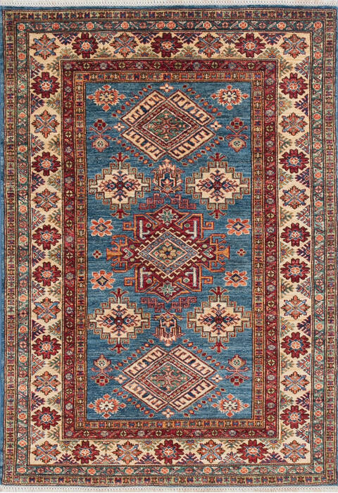 Kazak Blue Hand Knotted 41 X 510 Area Rug 700-145061 Image 0