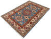 Kazak Blue Hand Knotted 41 X 510  Area Rug 700-145061 Thumb 2