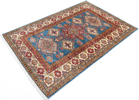 Kazak Blue Hand Knotted 40 X 60 Area Rug 700-145063 Image 2