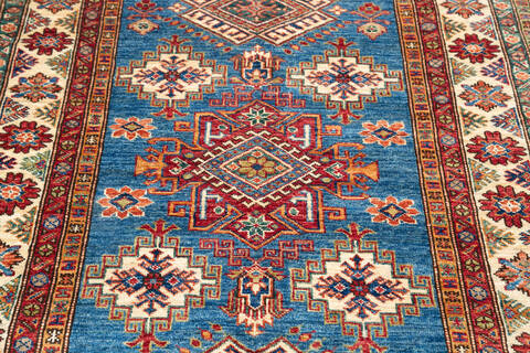 Kazak Blue Hand Knotted 40 X 60 Area Rug 700-145063 Image 3