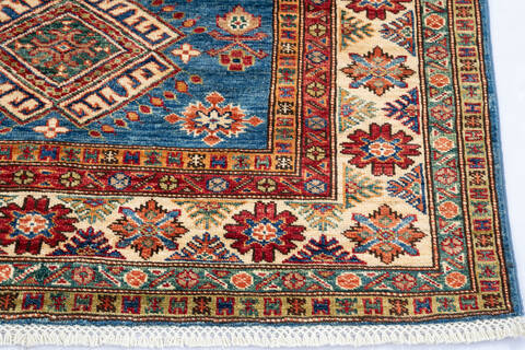 Kazak Blue Hand Knotted 40 X 60 Area Rug 700-145063 Image 4