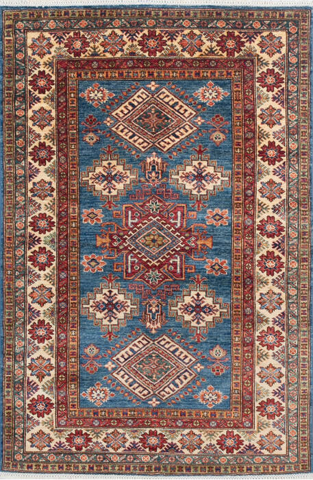 Kazak Blue Hand Knotted 40 X 60 Area Rug 700-145063 Image 0