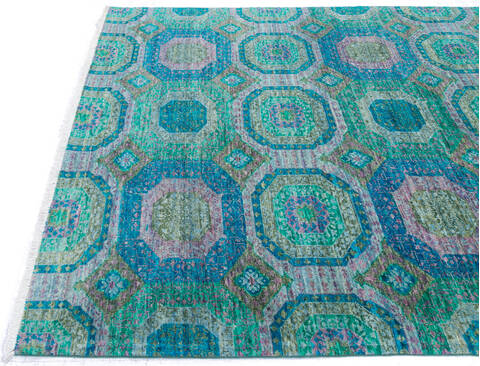 Chobi Green Hand Knotted 57 X 80 Area Rug 700-145070 Image 5