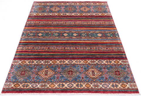 Chobi Red Hand Knotted 51 X 71 Area Rug 700-145072 Image 1