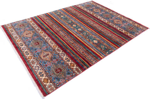 Chobi Red Hand Knotted 51 X 71 Area Rug 700-145072 Image 2