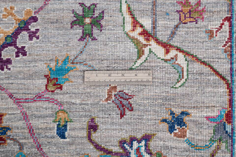Chobi Grey Hand Knotted 510 X 82 Area Rug 700-145074 Image 7
