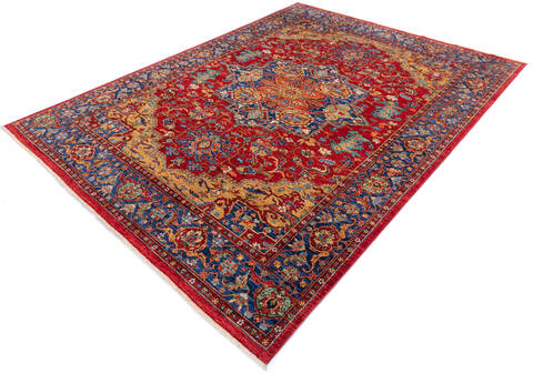 Chobi Red Hand Knotted 90 X 120 Area Rug 700-145081 Image 1