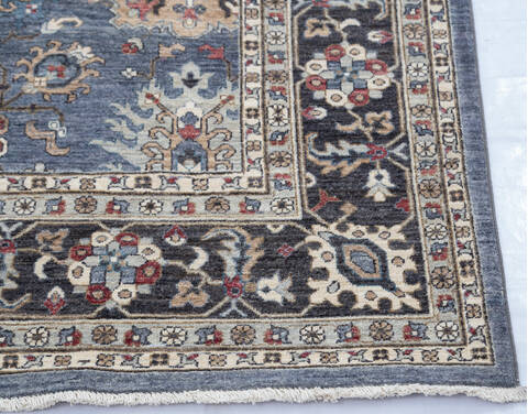 Chobi Grey Hand Knotted 90 X 120 Area Rug 700-145082 Image 4