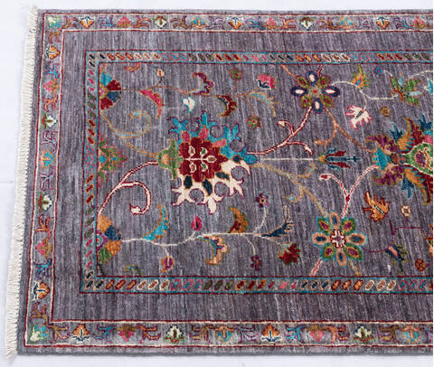 Chobi Purple Runner Hand Knotted 27 X 84 Area Rug 700-145090 Image 3