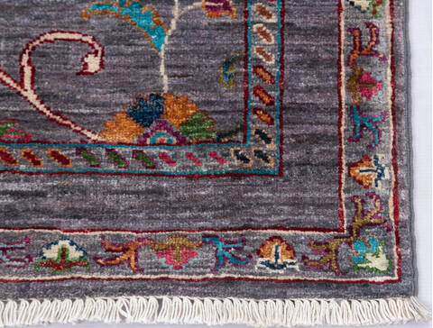 Chobi Purple Runner Hand Knotted 27 X 84 Area Rug 700-145090 Image 4