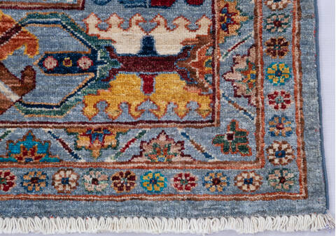 Chobi Blue Hand Knotted 58 X 80 Area Rug 700-145095 Image 3