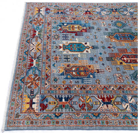 Chobi Blue Hand Knotted 58 X 80 Area Rug 700-145095 Image 4