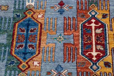 Chobi Blue Hand Knotted 58 X 80 Area Rug 700-145095 Image 5